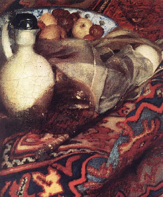 VERMEER VAN DELFT, Jan A Woman Asleep at Table (detail) ert